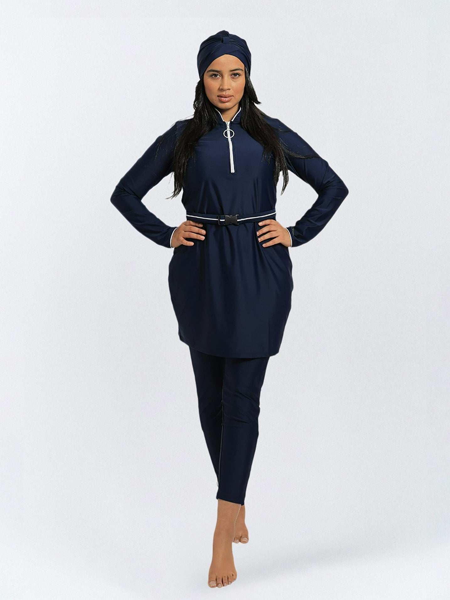 Ivory Burkini Blue Marine