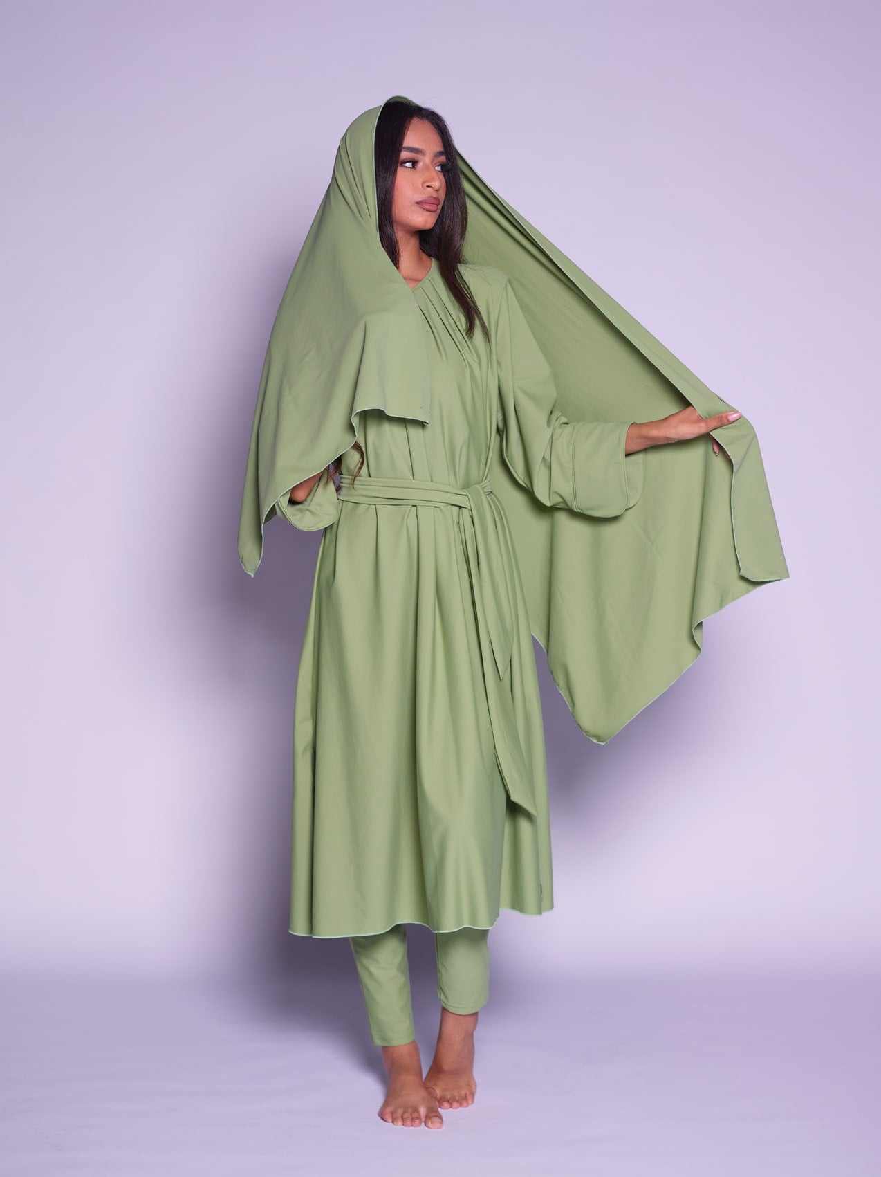 Louisa Semi-Burkini Pistache