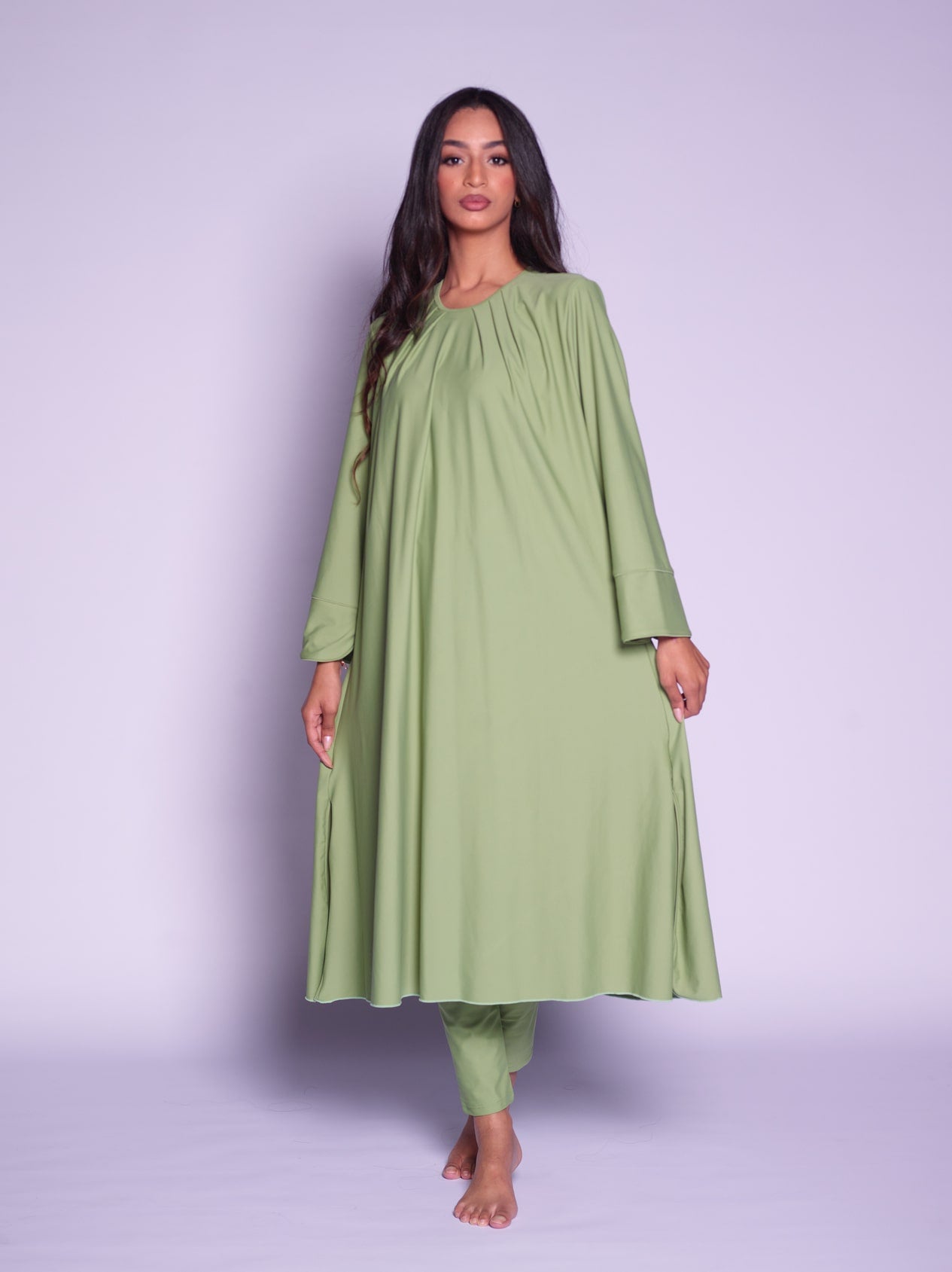 Louisa Semi-Burkini Pistache