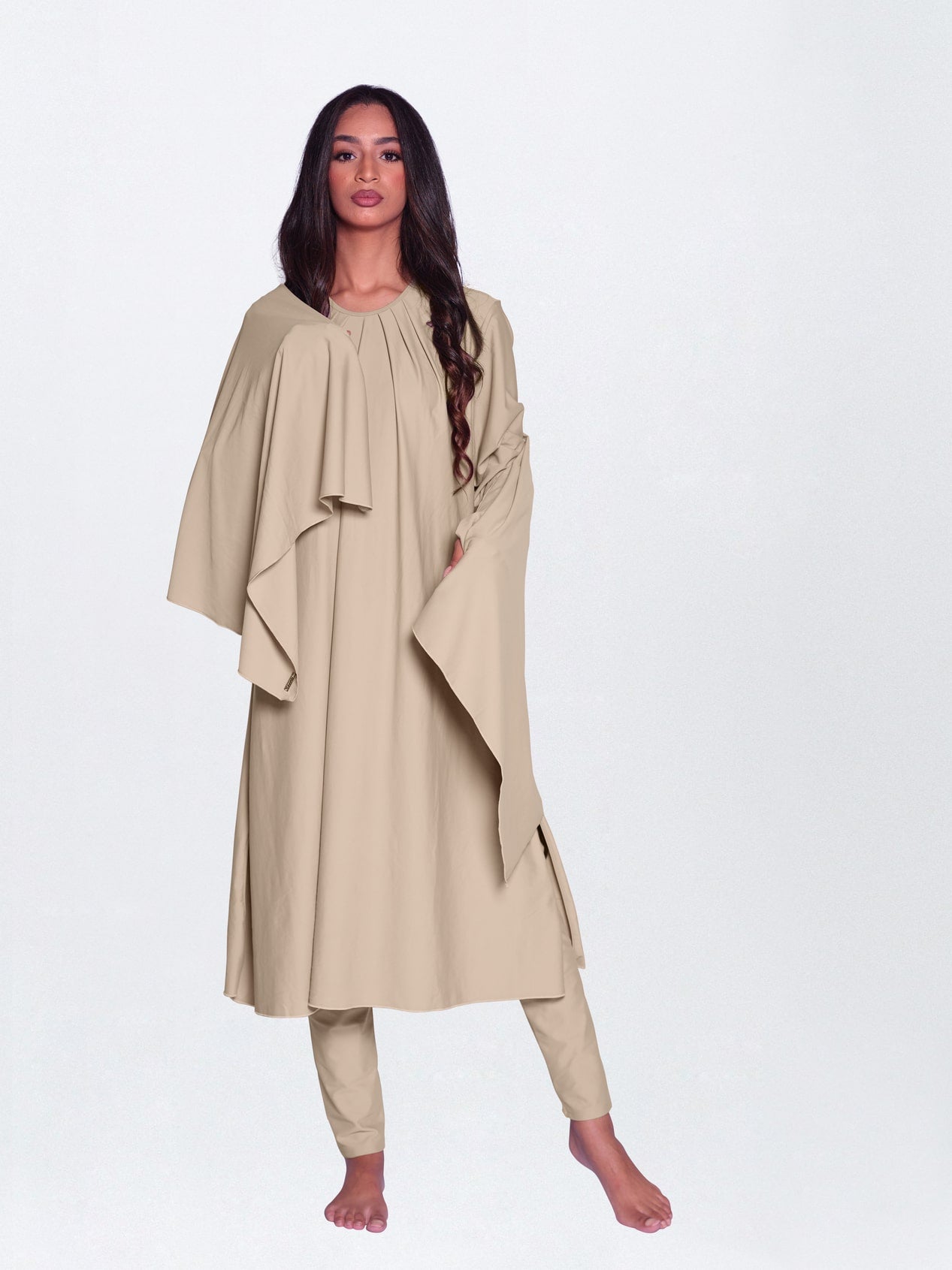 Louisa Semi-Burkini Taupe