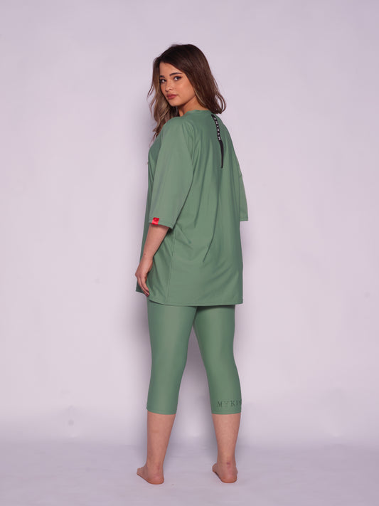 Semi-burkini Majda vert sauge