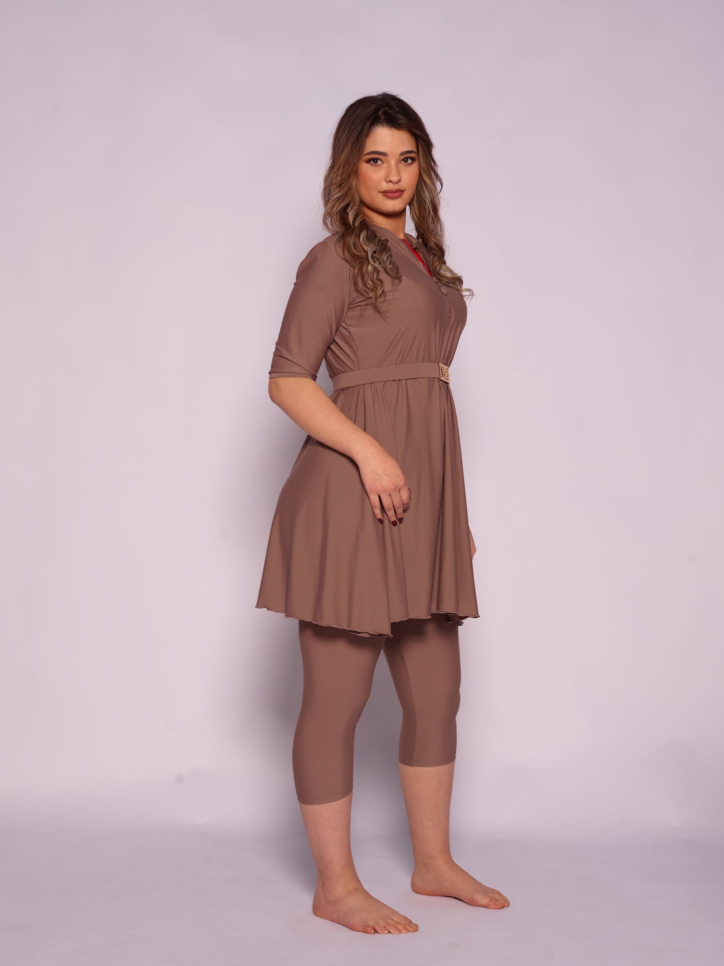 Naira Semi-burkini Ash Brown
