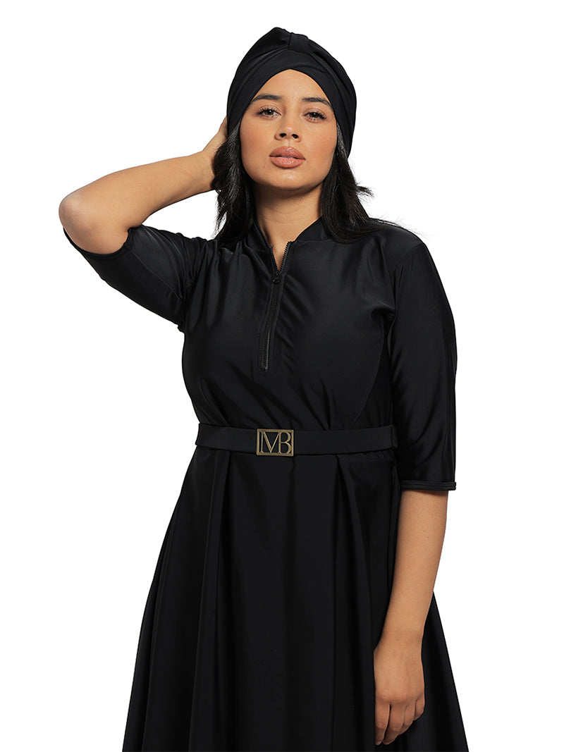 Lina Semi Burkini Black