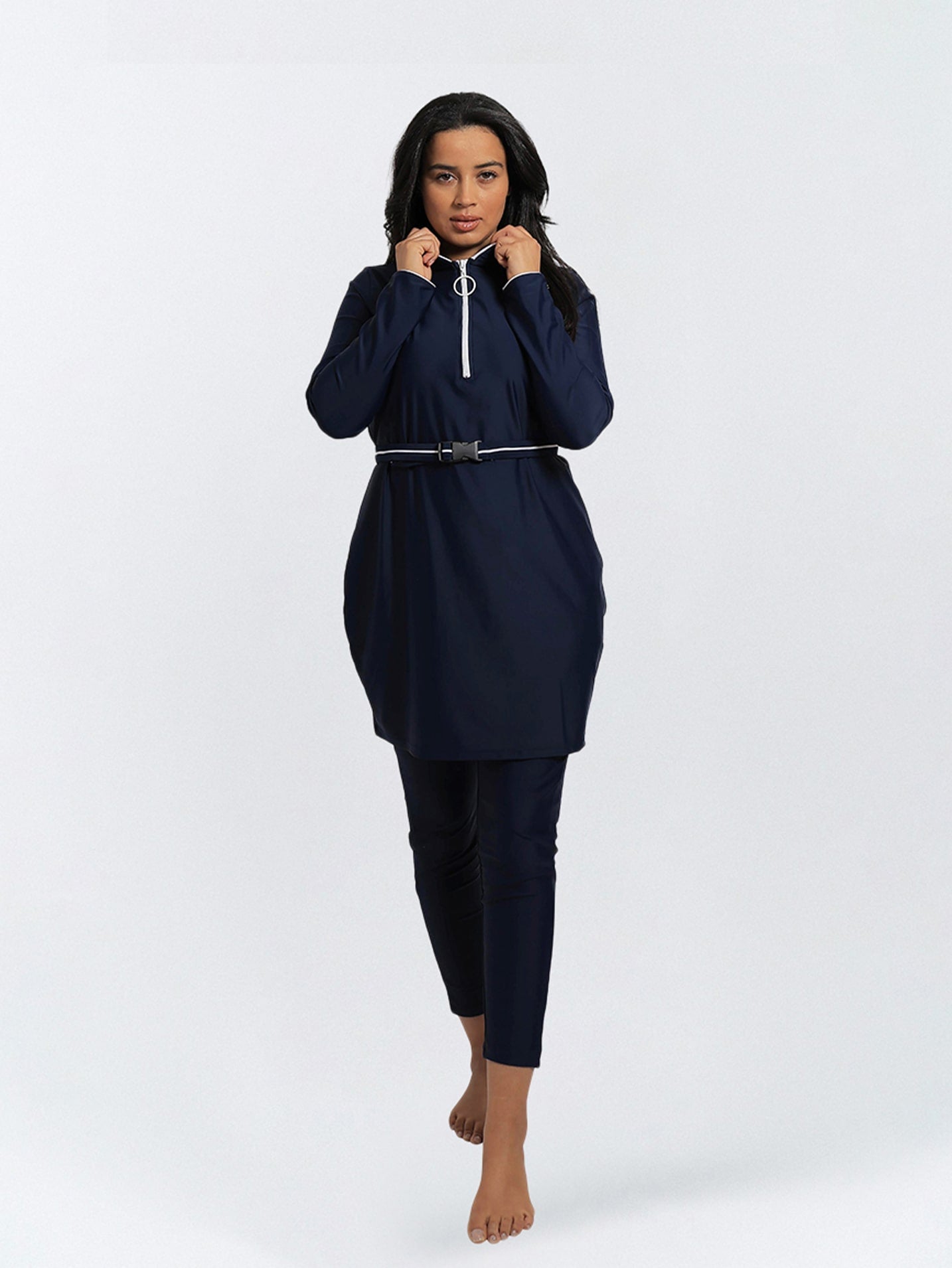 Ivory Burkini Blue Marine