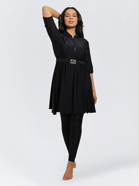 Lina Semi Burkini Black