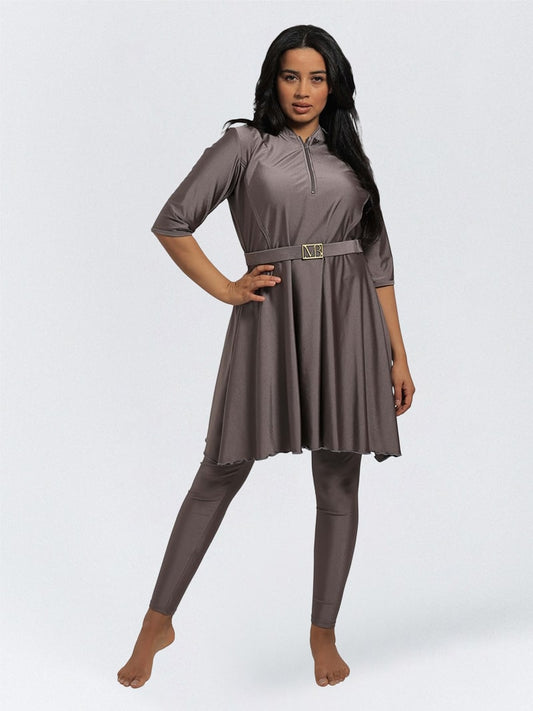 Lina Semi Burkini Taupe