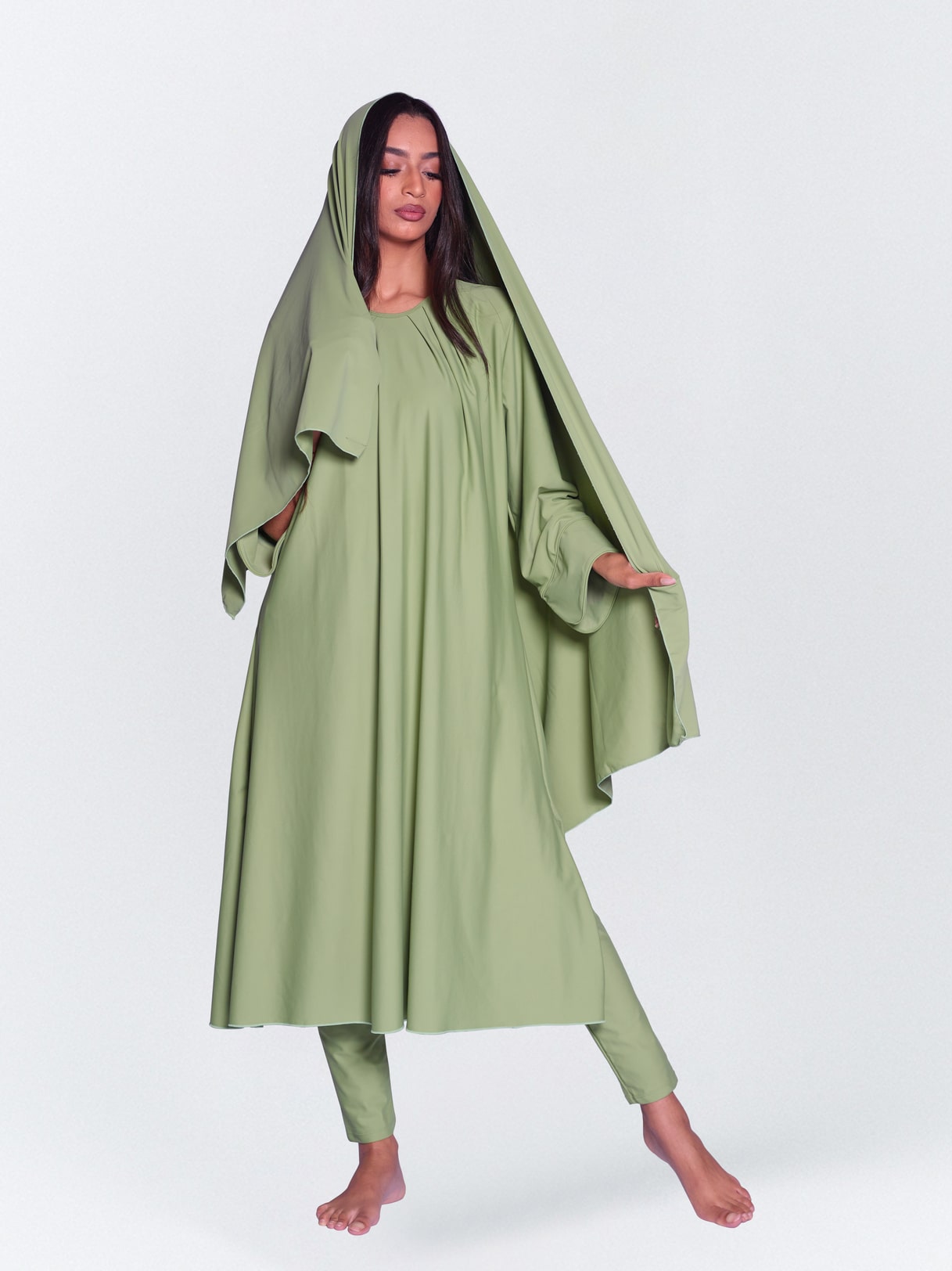 Louisa Semi-Burkini Pistache