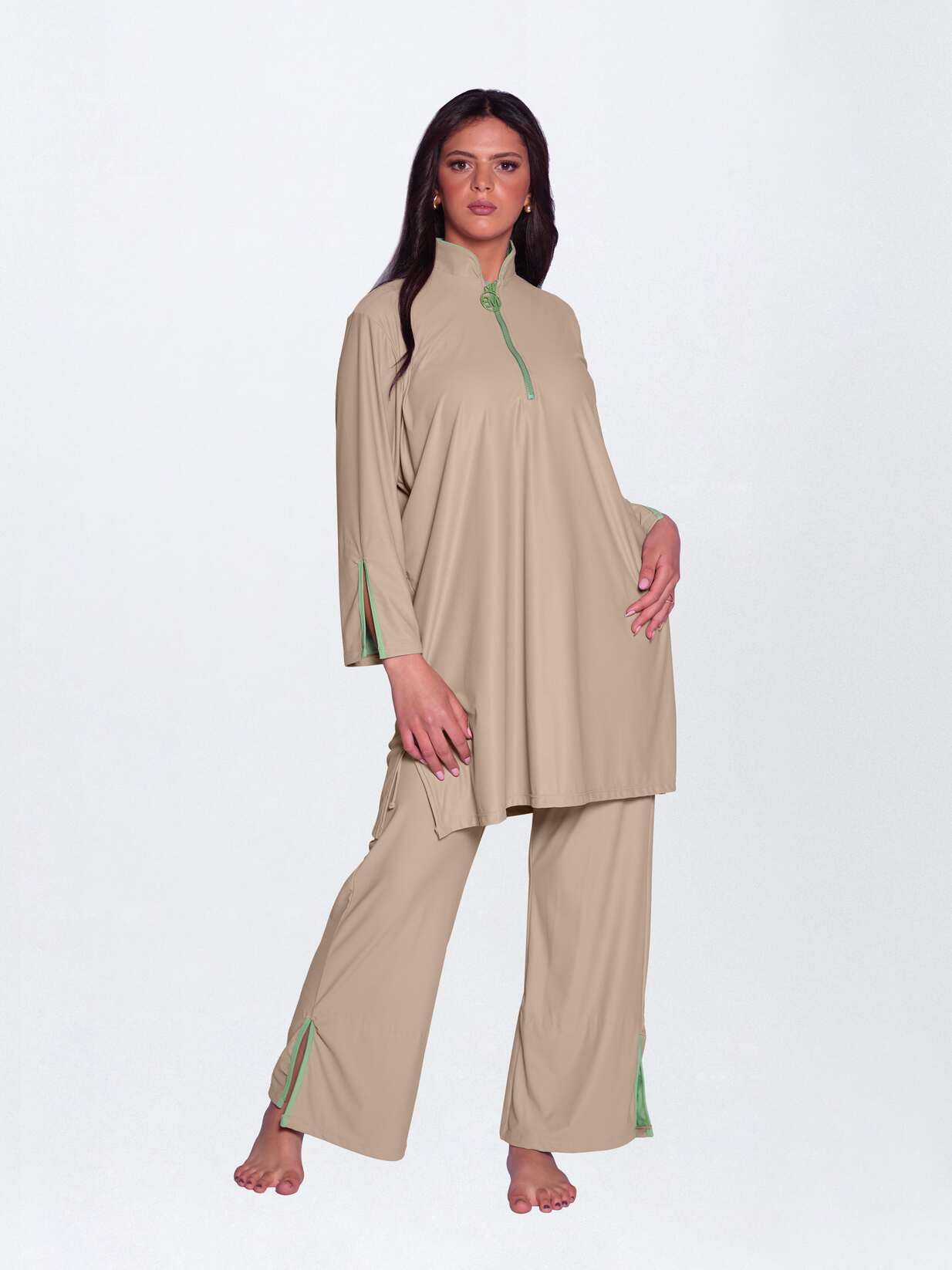 Nayla Tan Through Burkini Taupe