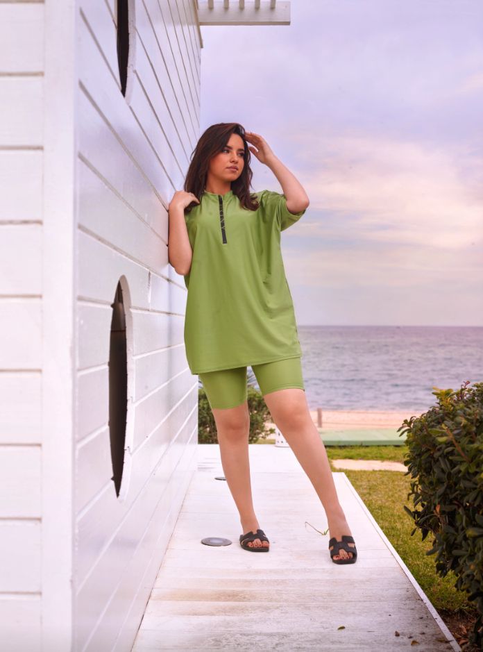 Dania Semi-Burkini Green