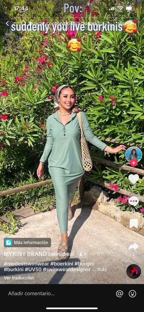 Ivory burkini Pistachio